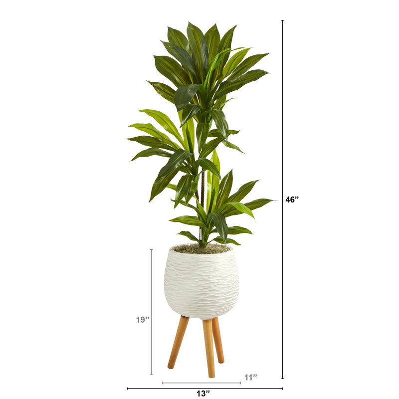 Primrue 46'' Faux Plant in Fiber Clay Planter & Reviews Wayfair